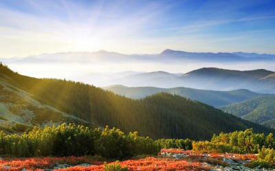 Природа на гифках с величественными горами