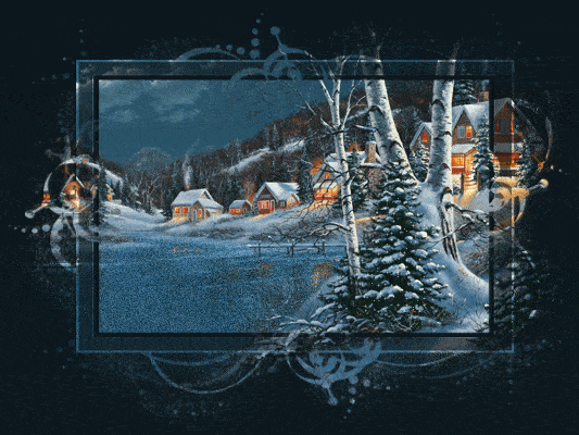 Природа гиф с зимней атмосферой