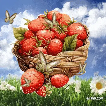 Анимированные ягоды и сочная клубника