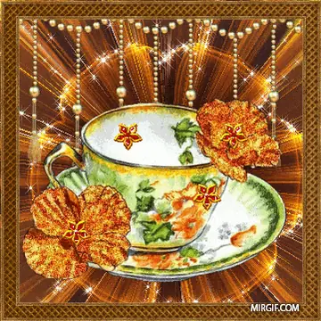 Уютные гифки с чаем и кофе